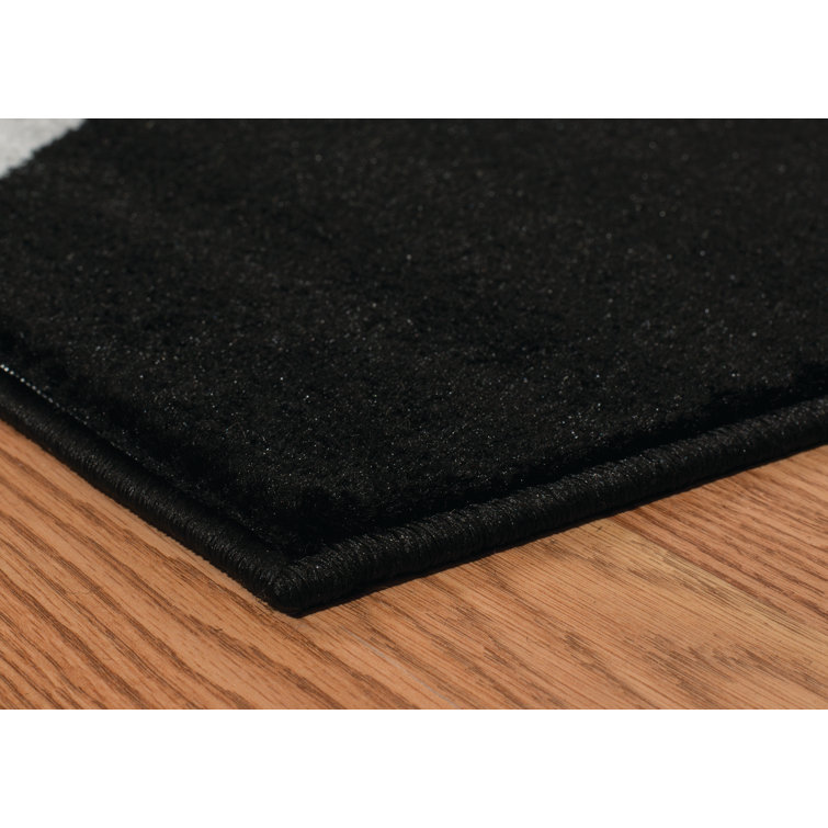 Orren Ellis Gluck Black/Red/Gray Rug & Reviews Wayfair